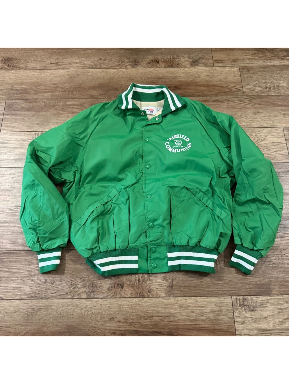 Vtg 80s King Louie Pro Fit Green Bomber Jacket Mens XL USA